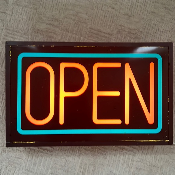 Vintage OPEN light up sign, approx 21”x13”x4.5” - Picture 3 of 16